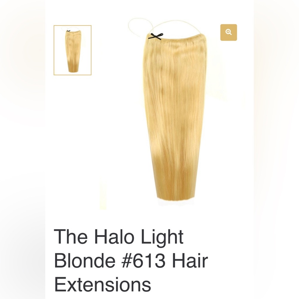 Authentic Halo Luxury Hair Extensions #112 16” Lightest Blonde 613 FREE SHIPPING